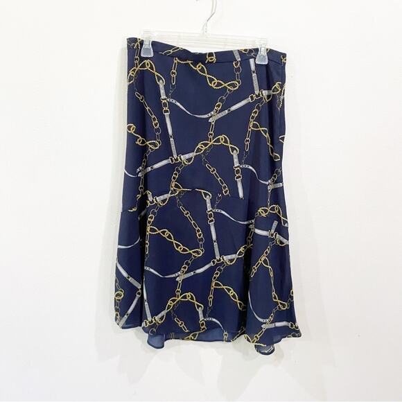 Banana Republic NWT Chain Print Satin Tank & Midi Skirt Set Old Money Chic - Picture 10 of 13